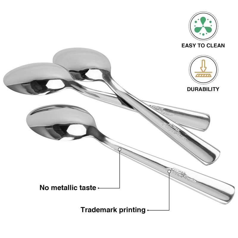 Fissman - Flor Series Stainless Steel Tea Spoon - Pack of 3 - 15cm