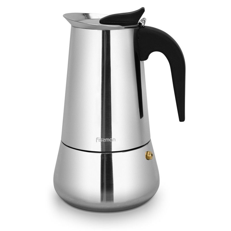 Fissman - Stovetop Espresso Maker 450ml For 9 Cups Stainless Steel