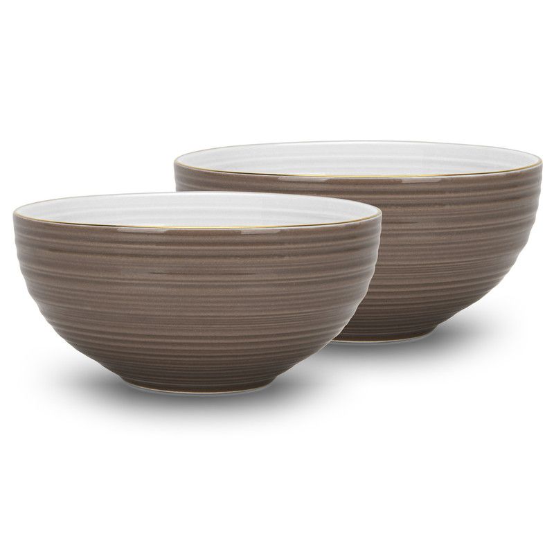 Fissman - New Bone China Bowls - 620ml - Brown - 2 Pcs