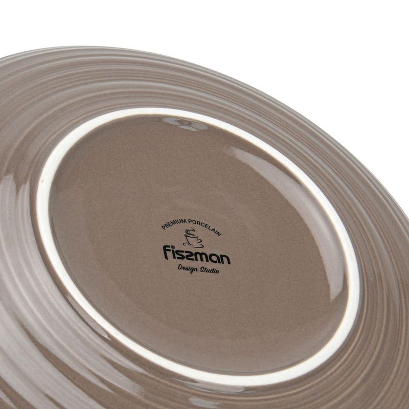 Fissman - New Bone China Plates - 20.5cm - Brown - 2Pcs