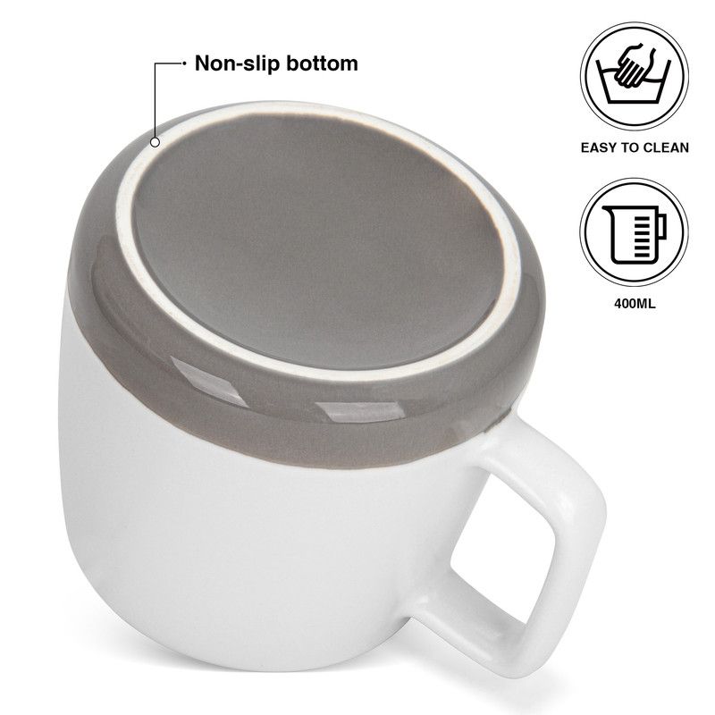 Fissman - Me And You Happy Printed Coffee Mug Set - 400 ml - Pack of 2