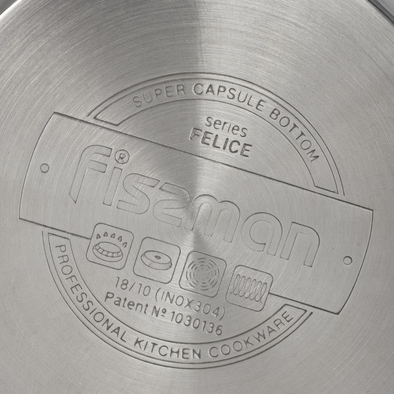 Fissman - Felice Series Saucepan With Measuring Mark - Stainless Steel - 1000ml