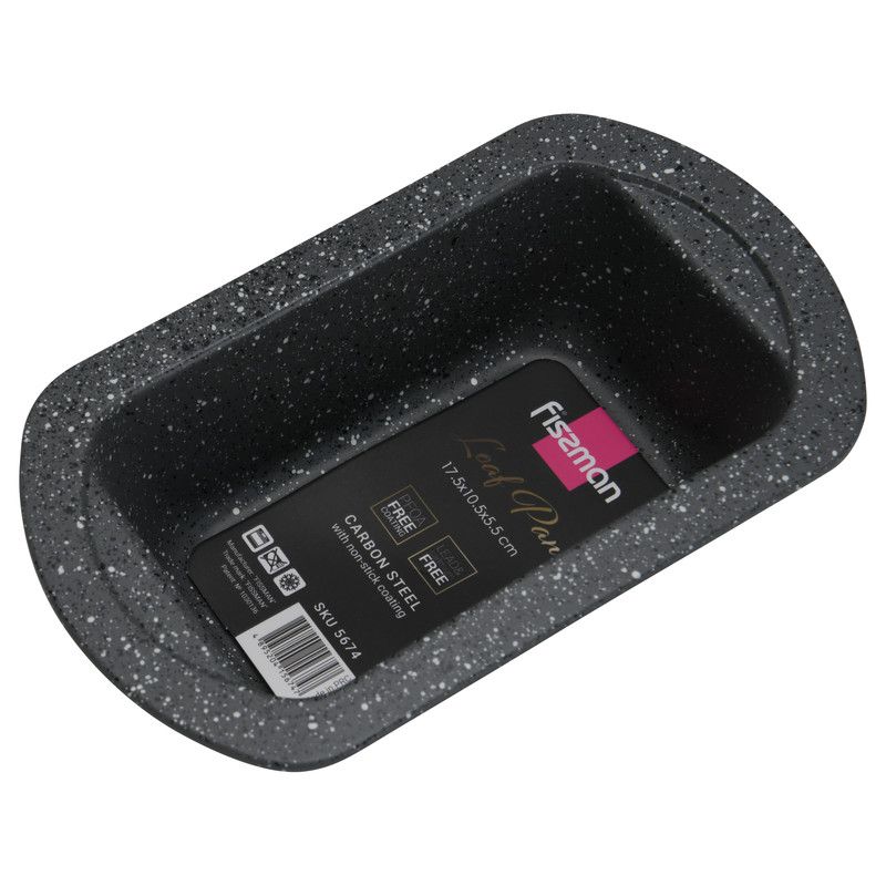 Fissman - Carbon Steel Non-Stick Loaf Pan - Black - 17.5x10.5x5.5 cm