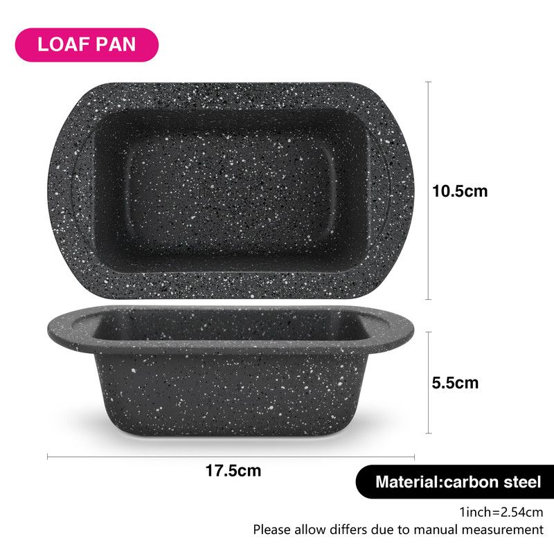 Fissman - Carbon Steel Non-Stick Loaf Pan - Black - 17.5x10.5x5.5 cm