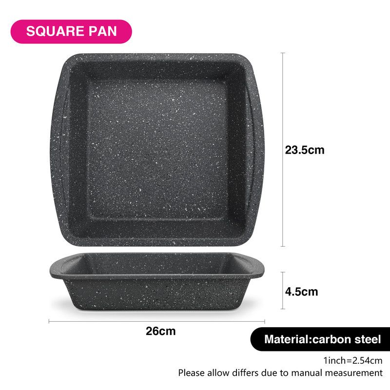 Fissman - Square Pan 26x4.5cm Carbon Steel With Non-stick Coating