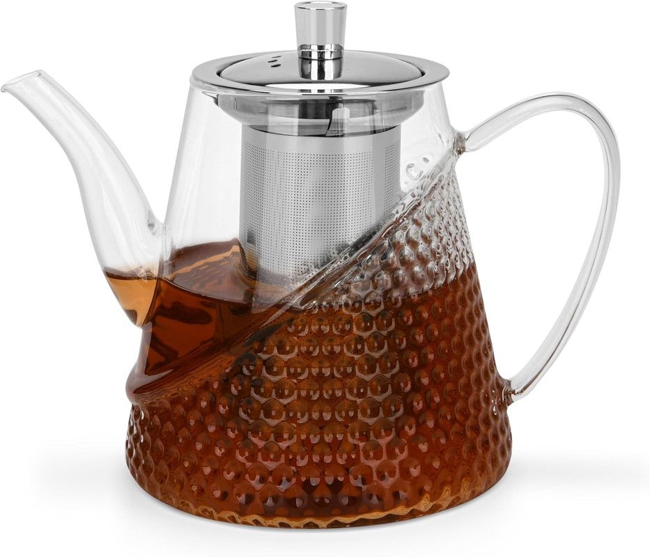 Fissman - Borosilicate Glass Tea Pot With Stainless Steel Filter - 1000ml