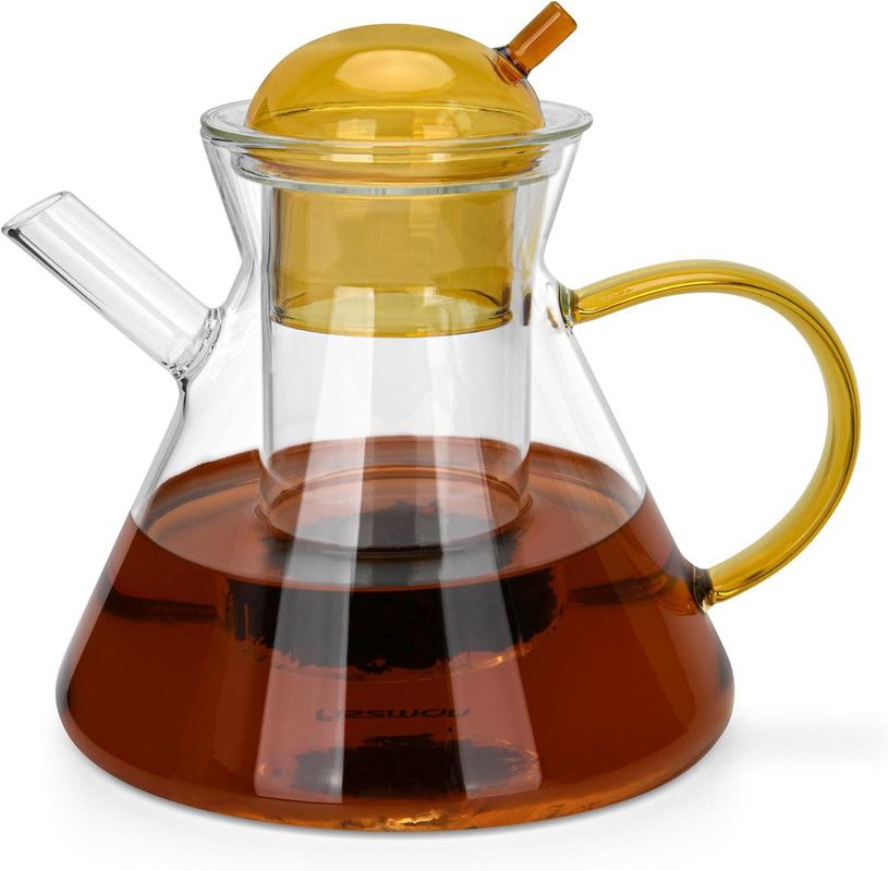 Fissman - Borosilicate Glass Tea Pot With Stainless Steel Filter - 950ml