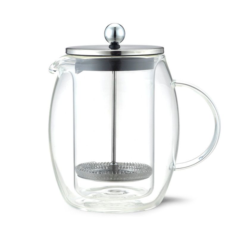 Fissman - Borosilicate Glass Double Wall French Press Coffee Maker - 1000ml