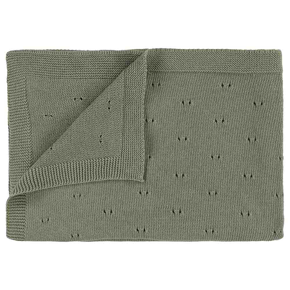 Trixie - Knitted Blanket - Olive - Green