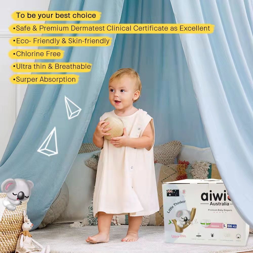 Aiwibi - Premium Baby Diapers - Size 4 - Large - 9-14kg - Pack of 2 - 108 Pcs