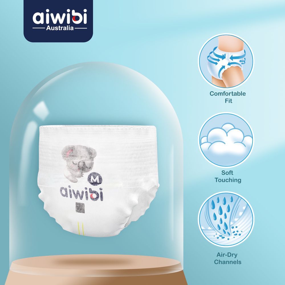 Aiwibi - Premium Baby Diapers - Size 4 - Large - 9-14kg - Pack of 2 - 108 Pcs