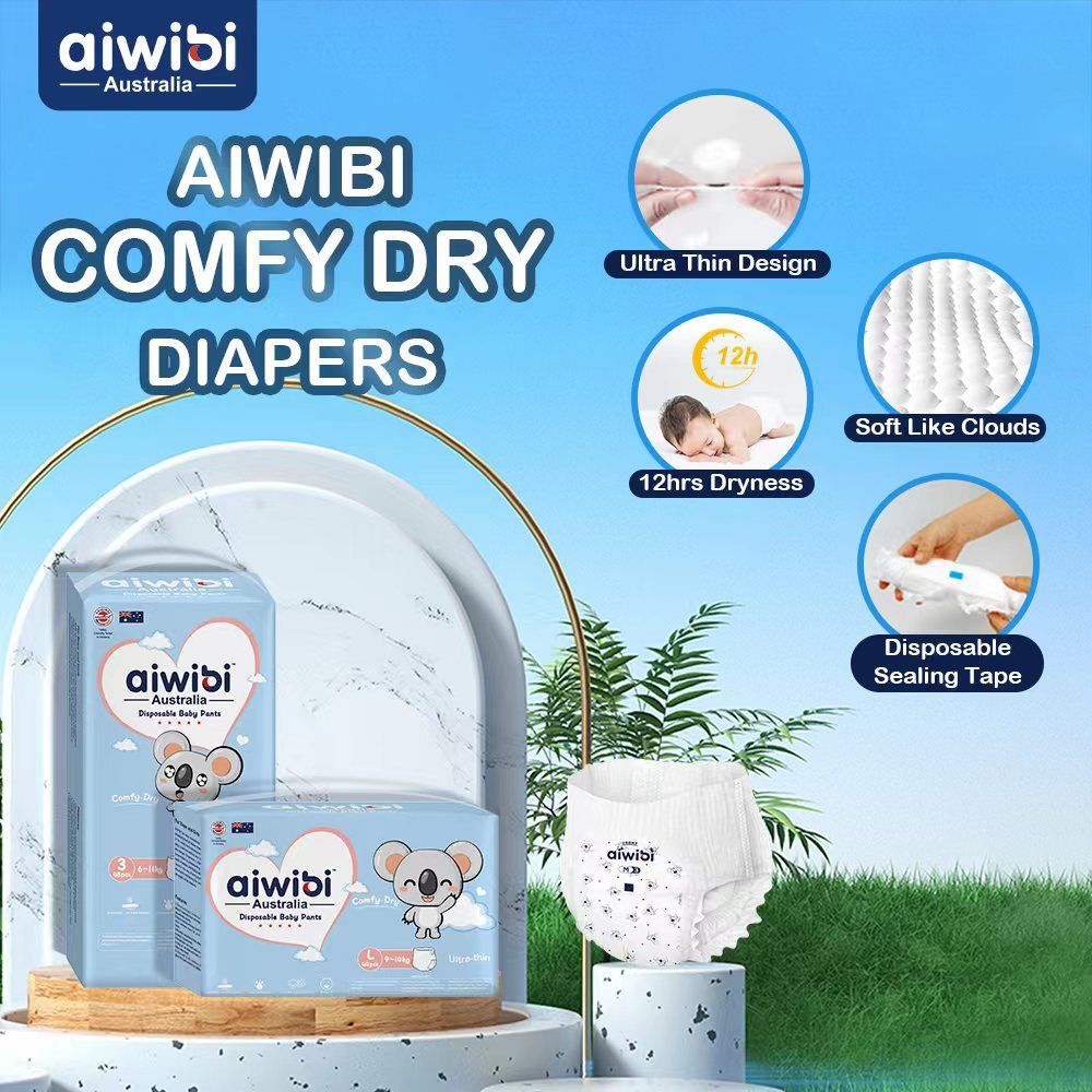 Aiwibi - Comfy Dry Baby Pants - 9-14kg - 44pcs - Large