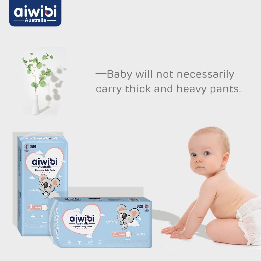 Aiwibi - Comfy Dry Baby Pants - 9-14kg - 44pcs - Large