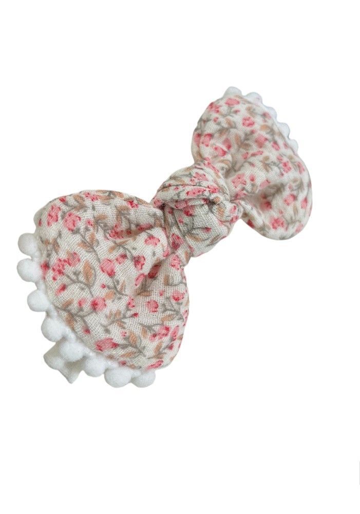 Bambimici - Anika Socks & Ribbon Bow Headband Set - Floral Red