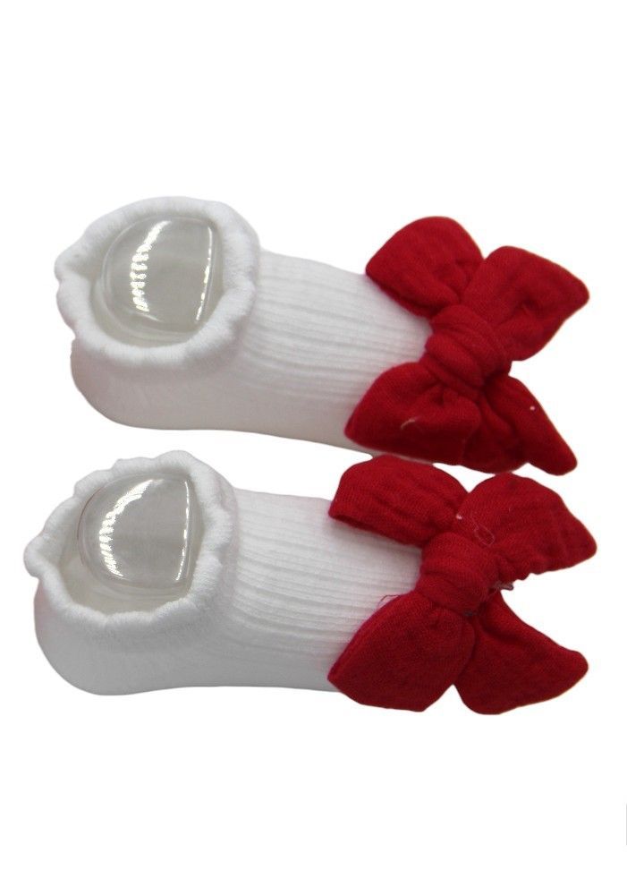 Bambimici - Anika Socks & Ribbon Bow Headband Set - Red