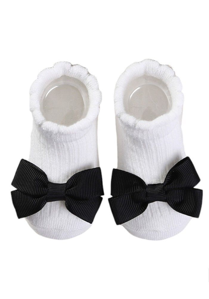 Bambimici - Aaliyah Socks & Cute Ribbon Big Bow Headband Set - Black