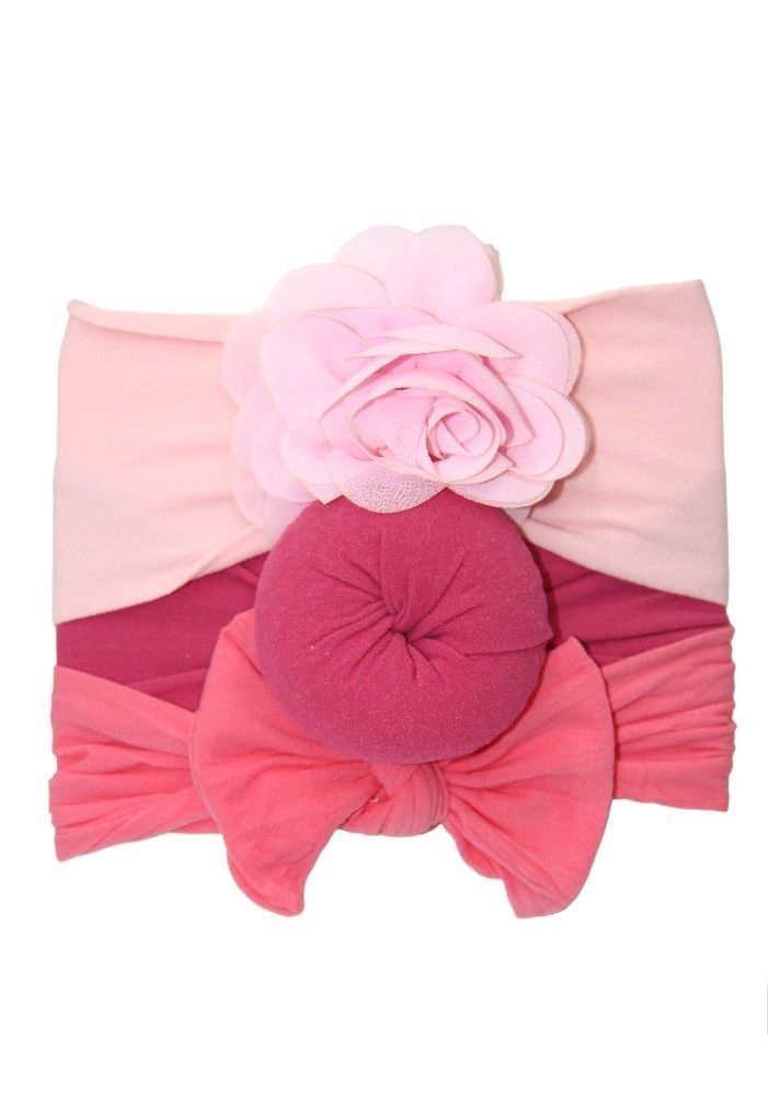 Bambimici - Aya Assorted Cute Soft Turban For Babies - Pink