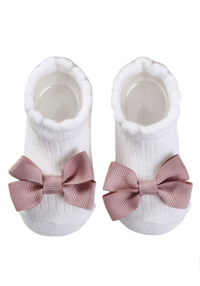 Bambimici - Aaliyah Socks & Cute Ribbon Big Bow Headband Set - Old Rose