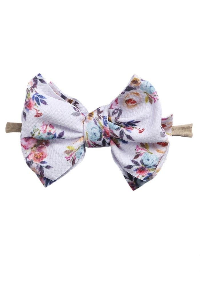 Bambimici - Dalia Assorted Ribbon Bow Headband For Babies - Grey