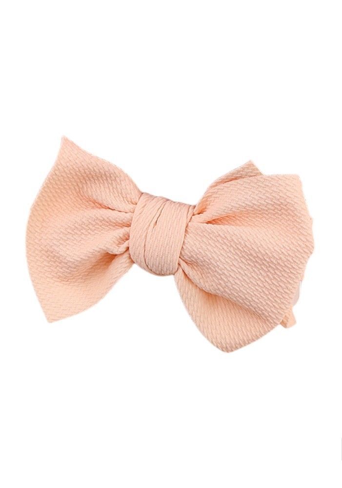 Bambimici - Mira Big Ribbon Bow Headband For Babies - Baby Pink/Beige - 3 Pcs