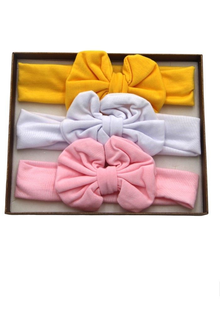 Bambimici - Olivia Headband Ribbon - Yellow/White/Pink