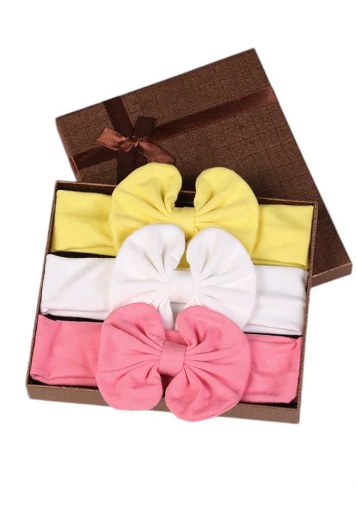 Bambimici - Olivia Headband Ribbon - Yellow/White/Pink