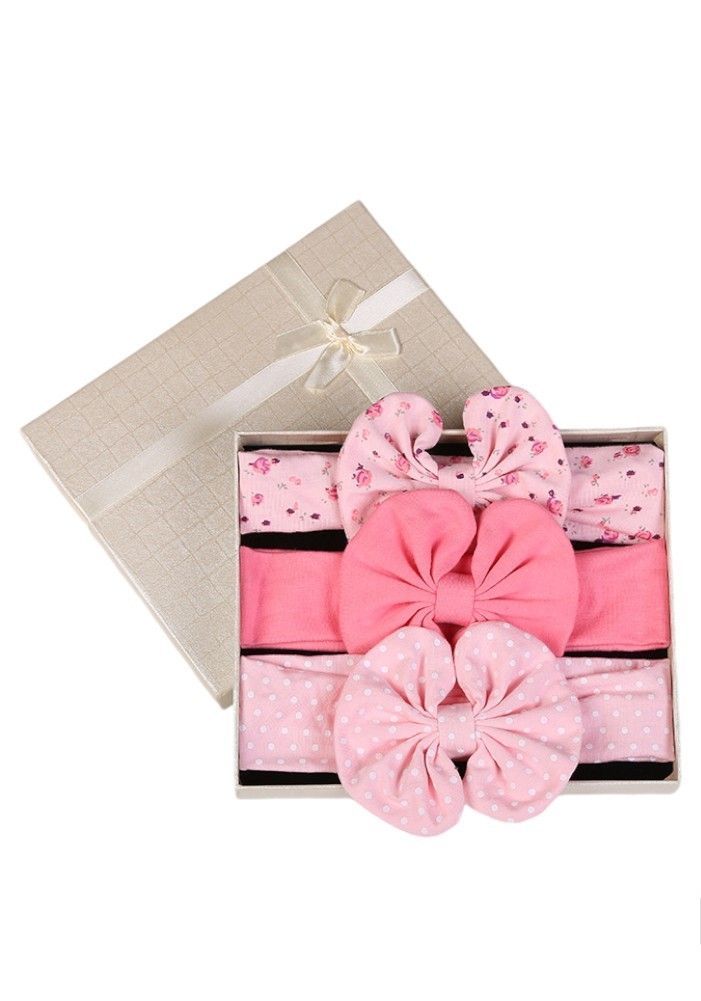 Bambimici - Olivia Headband Ribbon - Pink - 3 Pcs