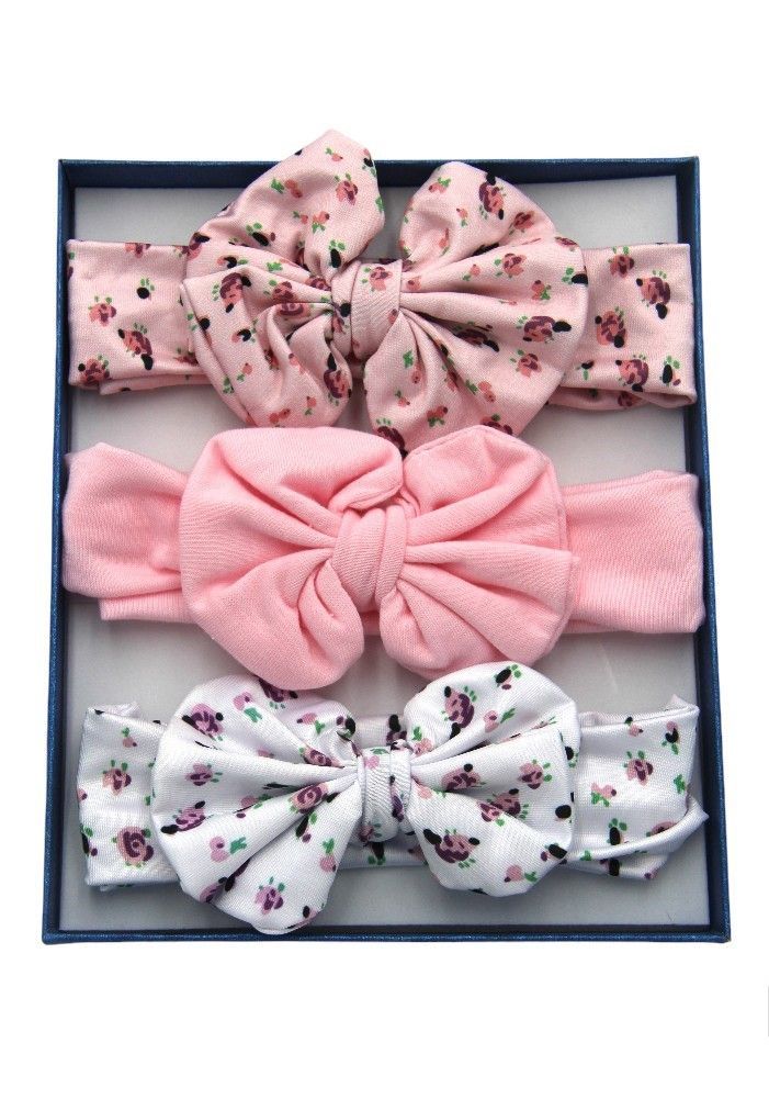 Bambimici - Olivia Headband Ribbon - Floral - 3 Pcs