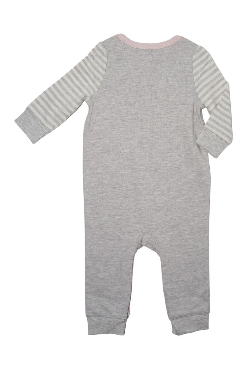 Bambimici - 2-piece Baby Owl Cozy Romper Set – Grey & Pink