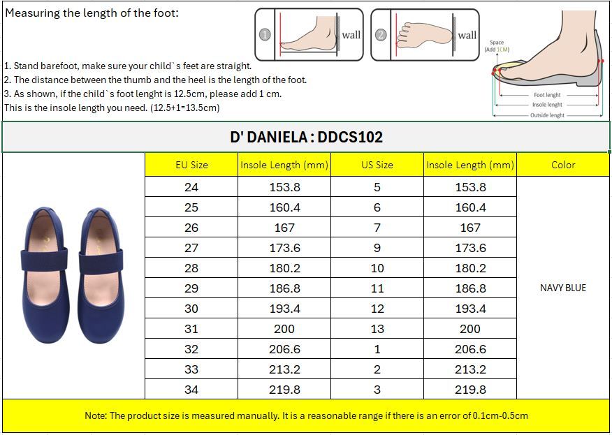 D' Daniela - Little Princess Ballet Flats - Navy Blue