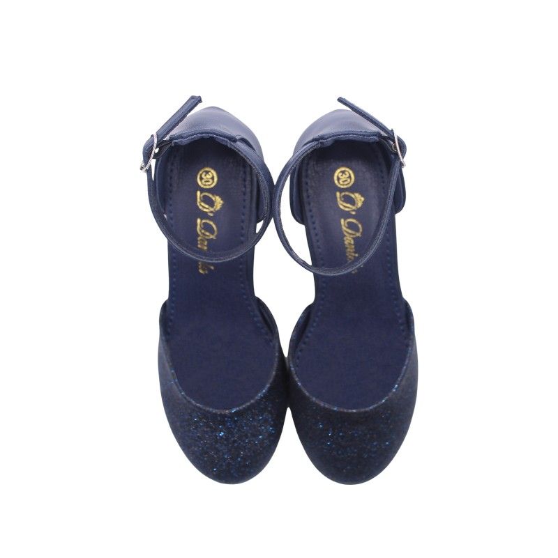 D' Daniela - Elegant Sparkle Shoes - Navy Blue