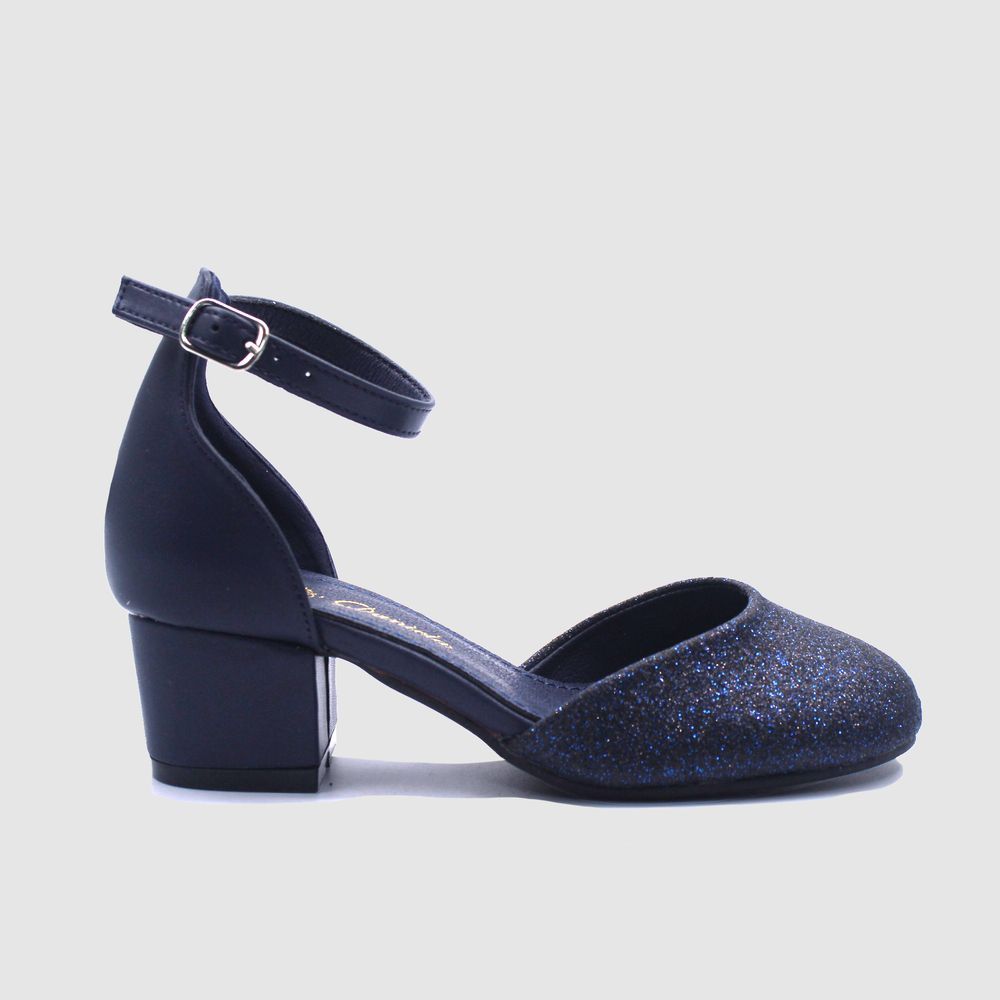 D' Daniela - Elegant Sparkle Shoes - Navy Blue