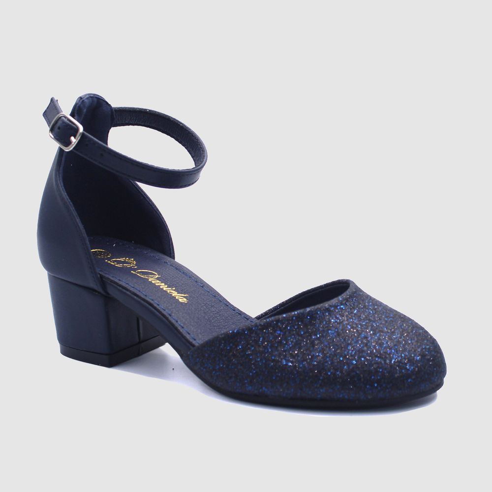 D' Daniela - Elegant Sparkle Shoes - Navy Blue