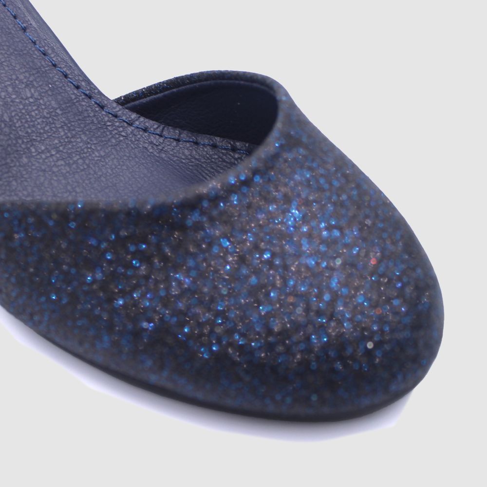 D' Daniela - Elegant Sparkle Shoes - Navy Blue