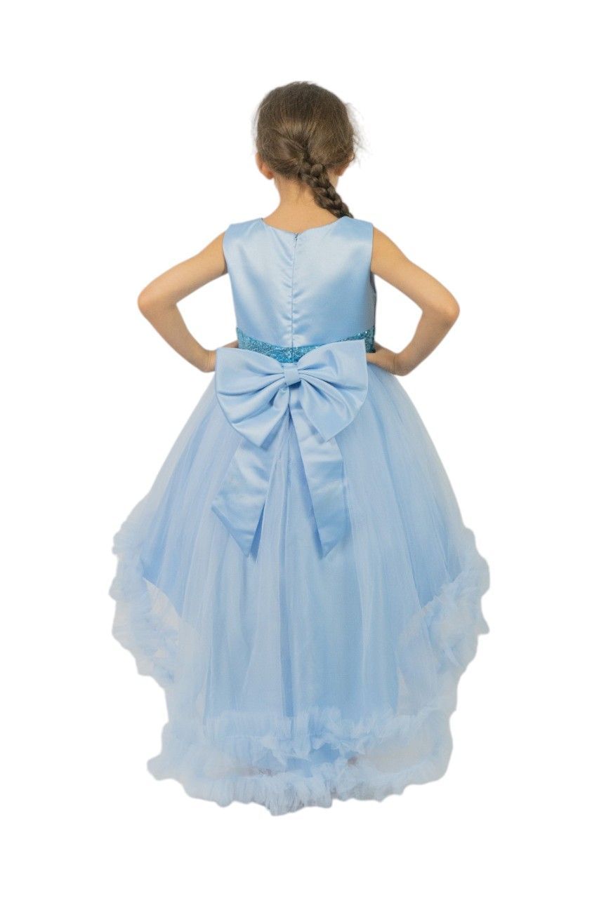 D' Daniela - Layered Tutu Gown Party Dress - Light Blue