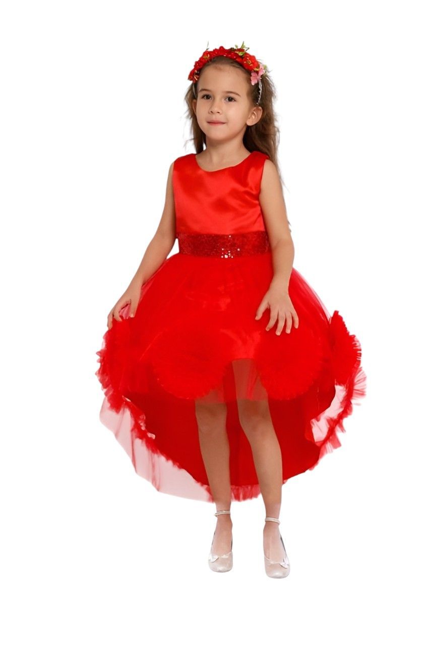 D' Daniela - Layered Tutu Gown Party Dress - Red