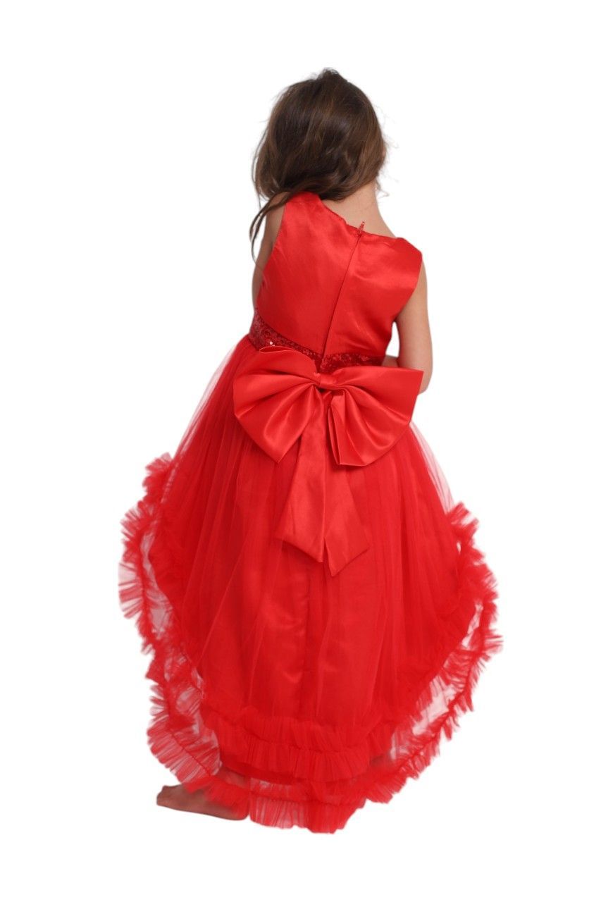 D' Daniela - Layered Tutu Gown Party Dress - Red