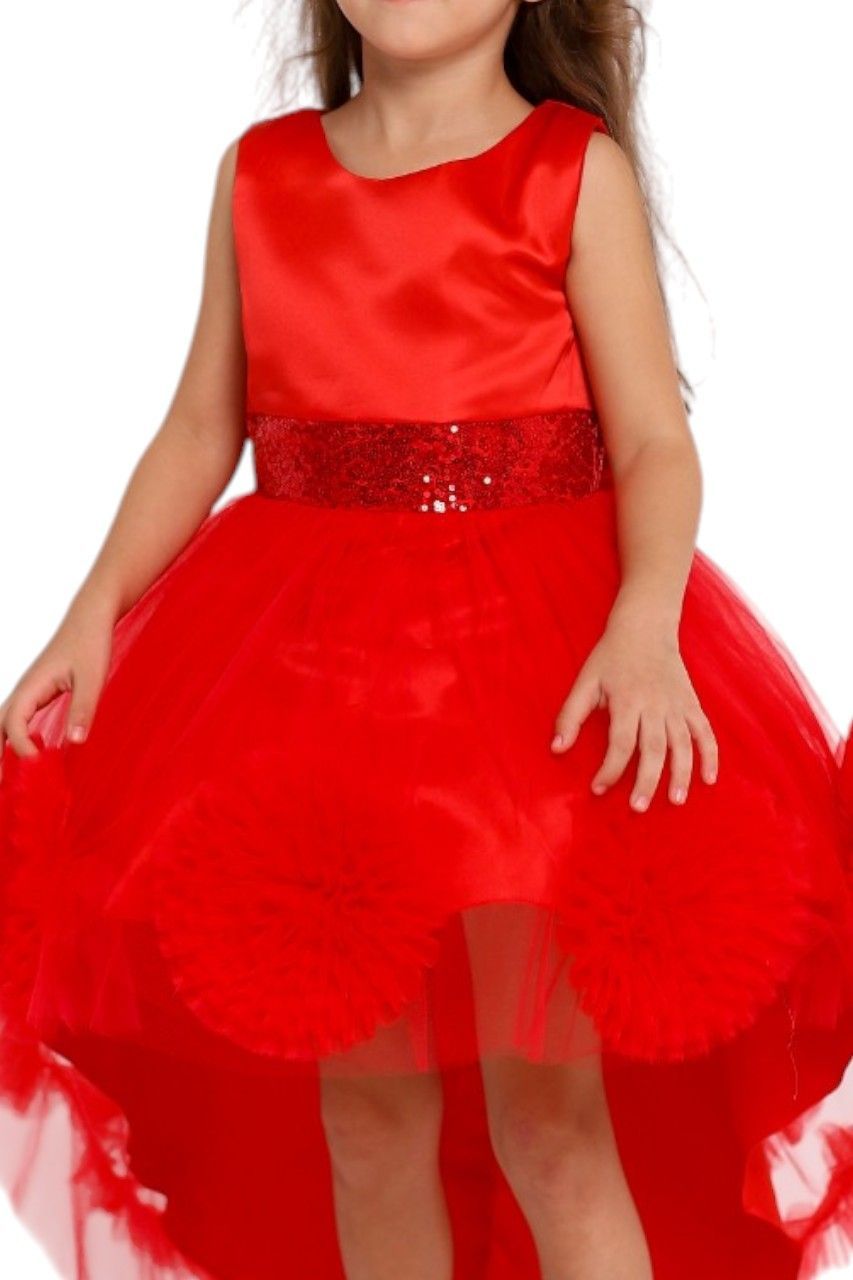 D' Daniela - Layered Tutu Gown Party Dress - Red