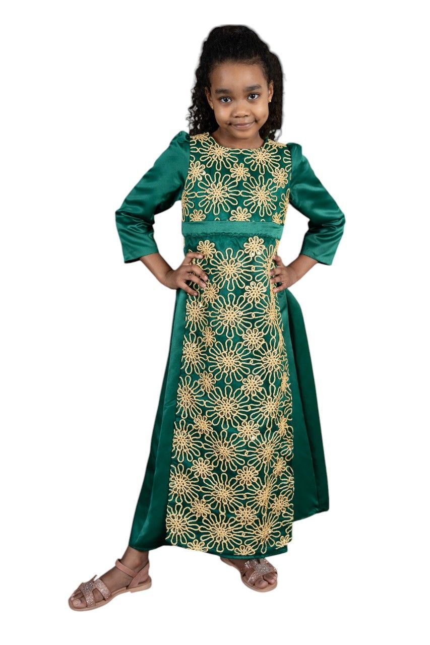 D' Daniela - Fathima Jalabiya Abaya With Sleeves - Green