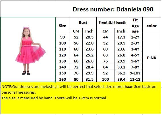 D' Daniela - Girl's Bow Front Ruffle Hem Mesh Gown Dress - Baby Pink