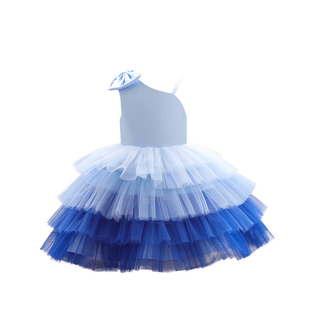 D' Daniela - Emelly Colorful Party Dress - Blue