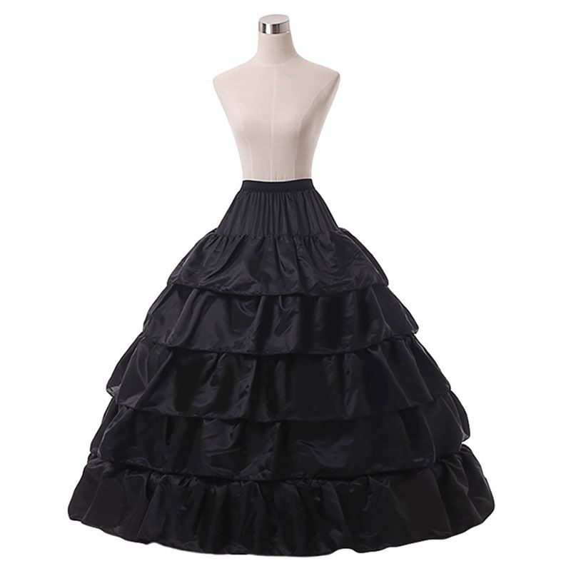 D' Daniela - Petticoat Cancan Crinoline Underskirt For Gown - Black