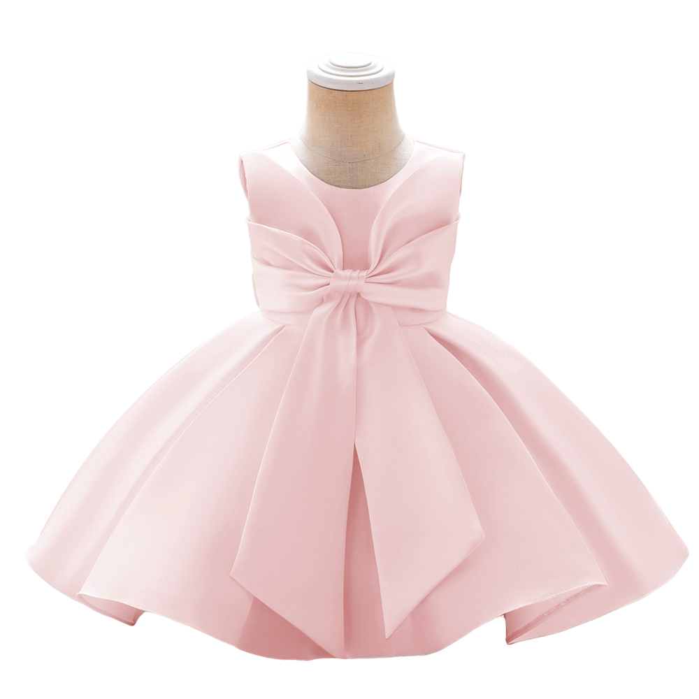 D' Daniela - Fluffy Party Dress W/ Bow - Light Pink