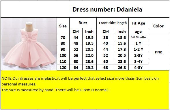 D' Daniela - Fluffy Party Dress W/ Bow - Light Pink