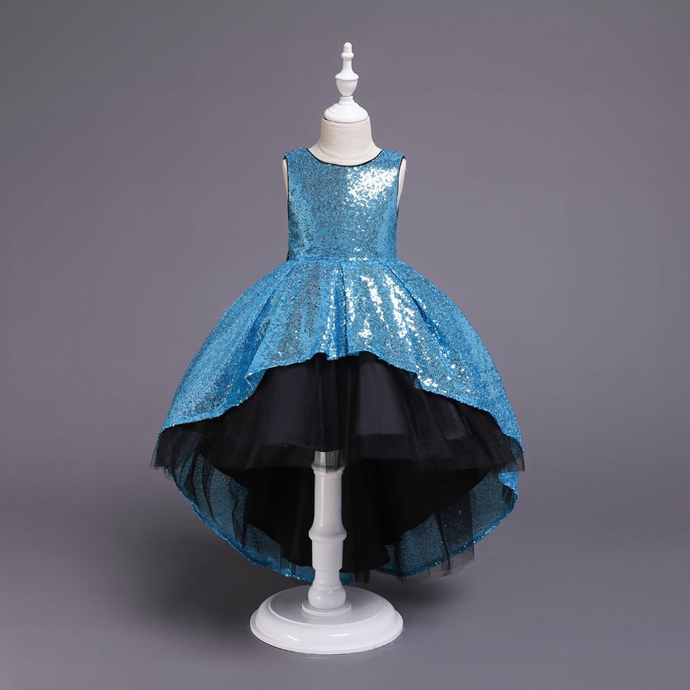 D' Daniela - Cyra Sparkle Dress W/ Bow - Blue