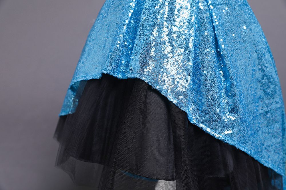 D' Daniela - Cyra Sparkle Dress W/ Bow - Blue