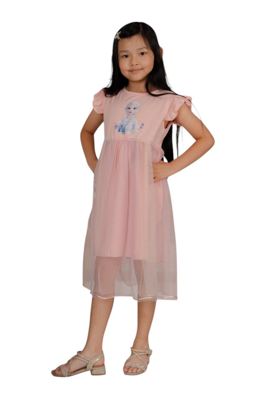 D' Daniela - Girl's Elsa Frozen Wonderland Dress - Pink