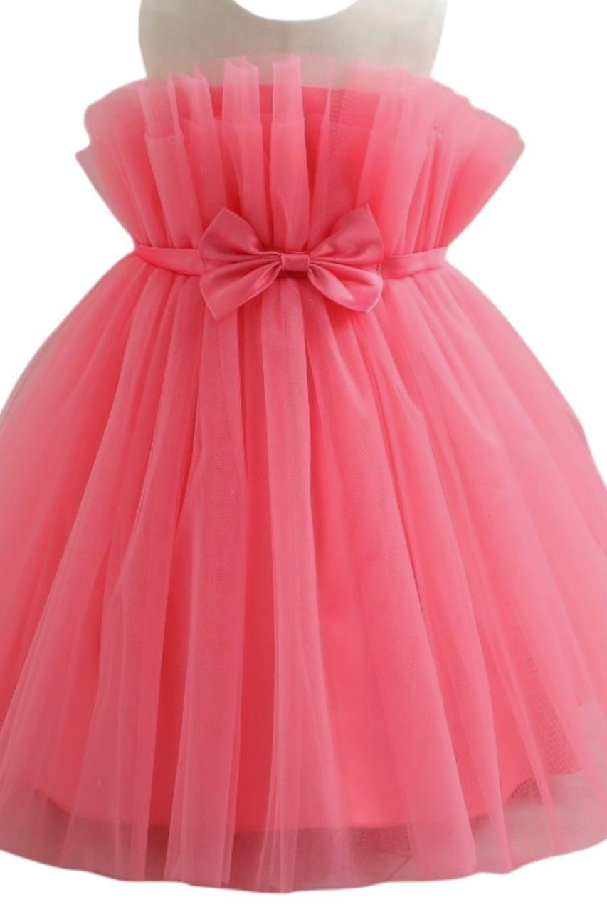 D' Daniela - Girl's Rosy Ribbon Dress - Pink