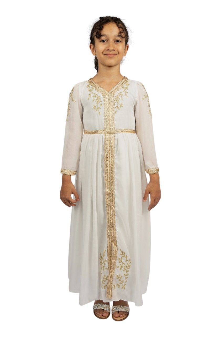 D' Daniela - Magical Meadow Abaya Dress - White