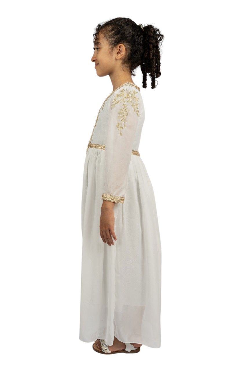 D' Daniela - Magical Meadow Abaya Dress - White